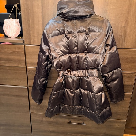 Laundry by Shelli Segal Puffer Jacket with Belt - Black - Picture 9 of 11